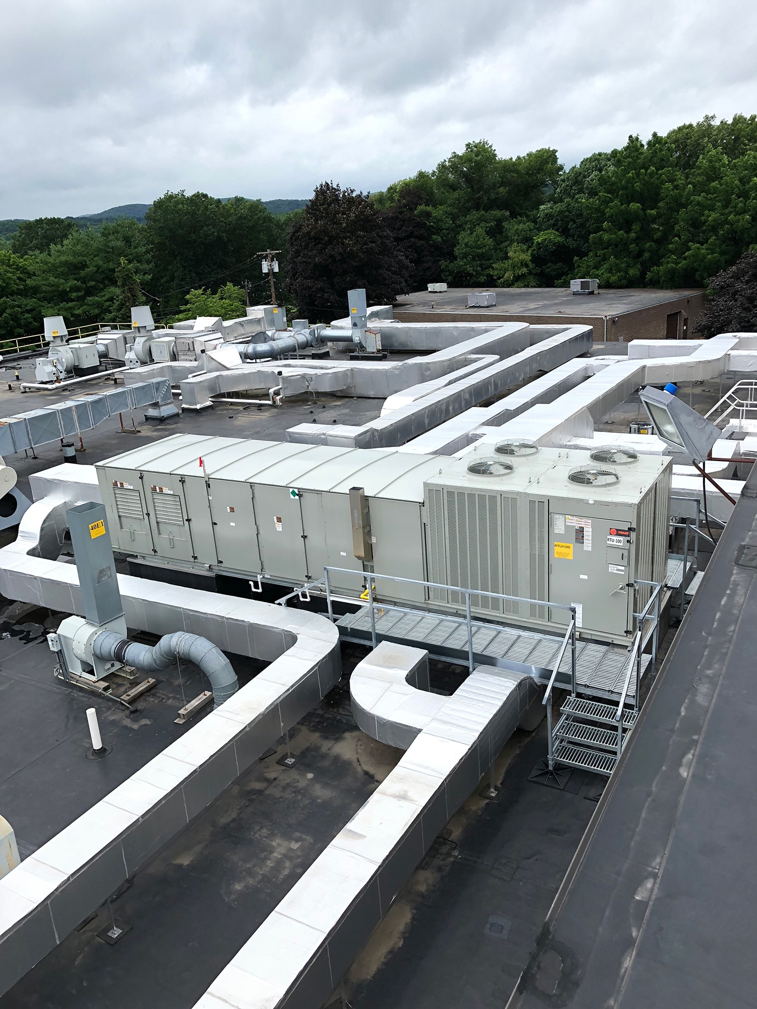 Air Conditioner AC Unit Rooftop Installation